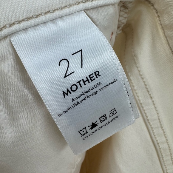 NEW MOTHER THE MID RISE DAZZLER CROP CREAM PUFFS SIZE 27 B2681 - Picture 6 of 7